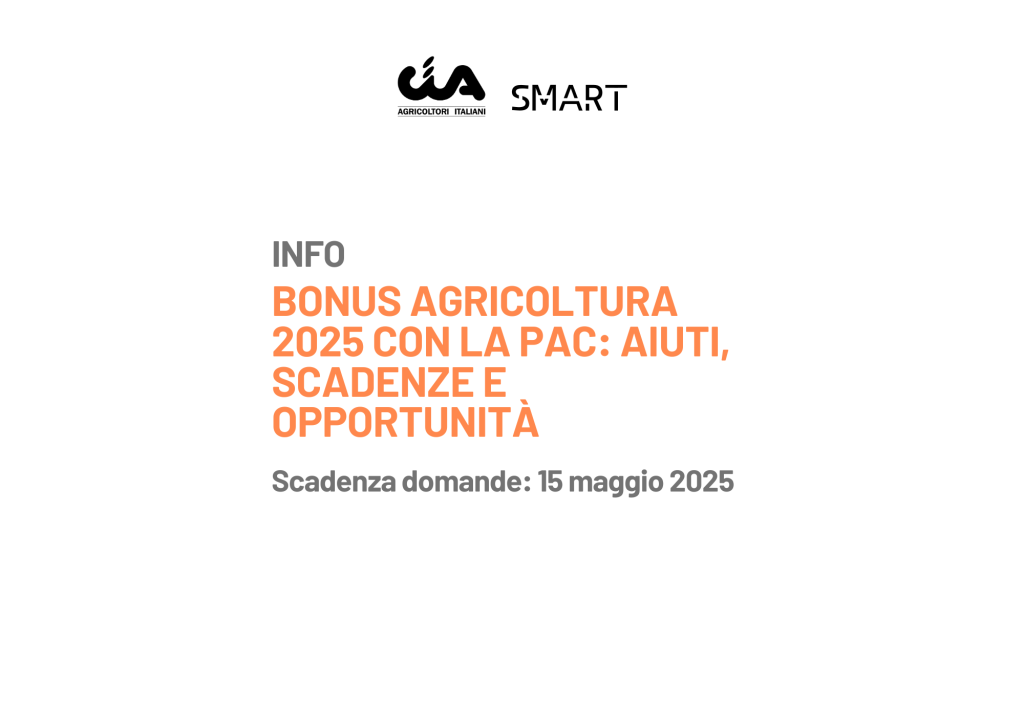 Bonus Agricoltura 2025 con la PAC: cos